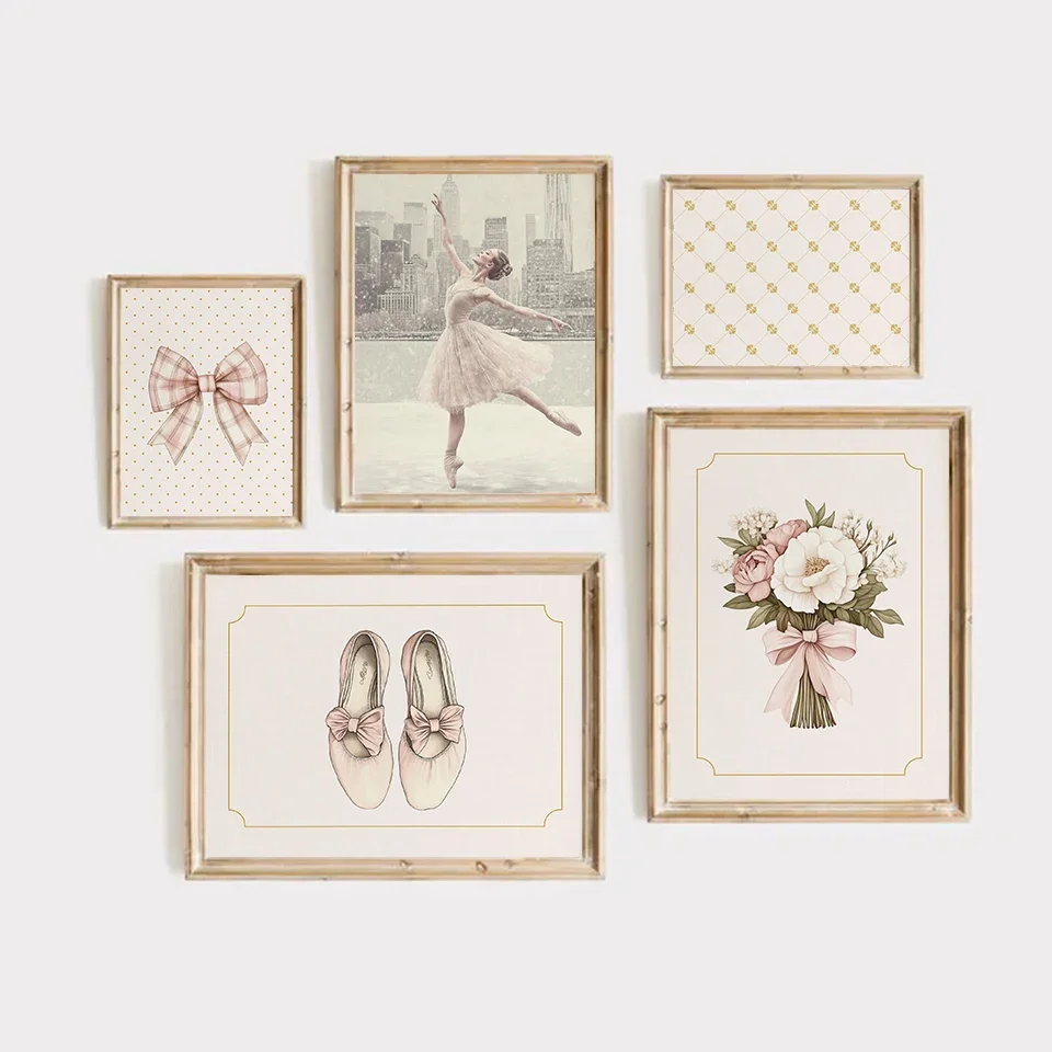 Interior Design Drawing - Vintage Ballet guardería bailarina Cottagecore zapatos