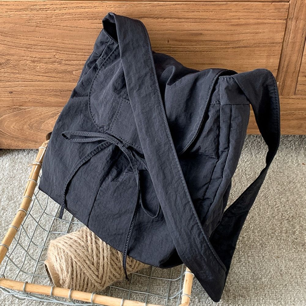 Interior Design Korean Style - Bolso bandolera de nailon con solapa