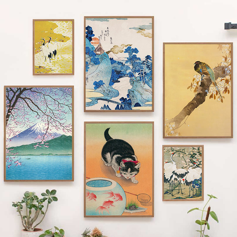 Interior Design Home - Pintura en lienzo japonesa Katsushika Hokusai,
