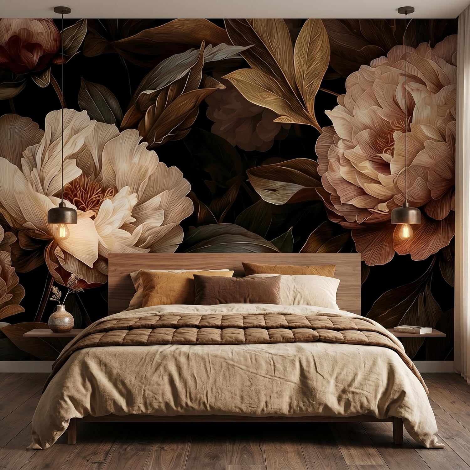 Elegante Tapiz Floral de Peoní - Interior Design Home reseña y precio