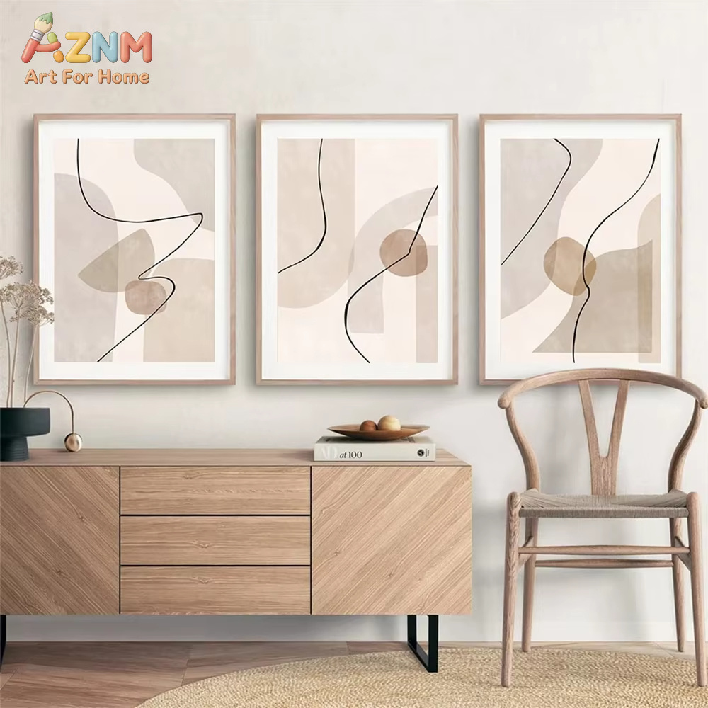 Arte de pared abstracto con lí - Interior Design Home reseña y precio