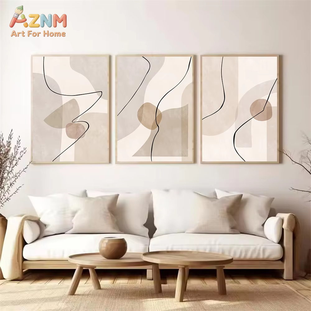 Arte de pared abstracto con lí - Interior Design Home reseña y precio