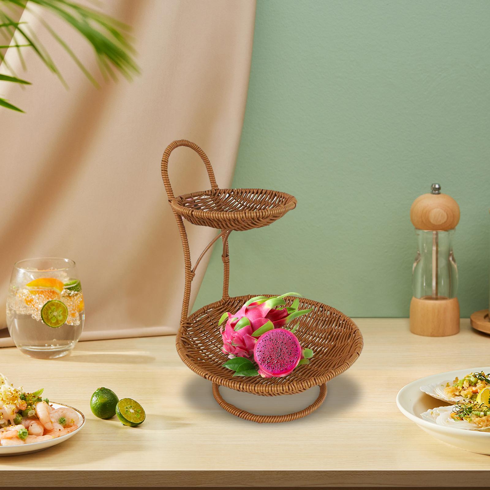 Cesta Redonda para Servir Alim - Rattan Tray Handle reseña y precio