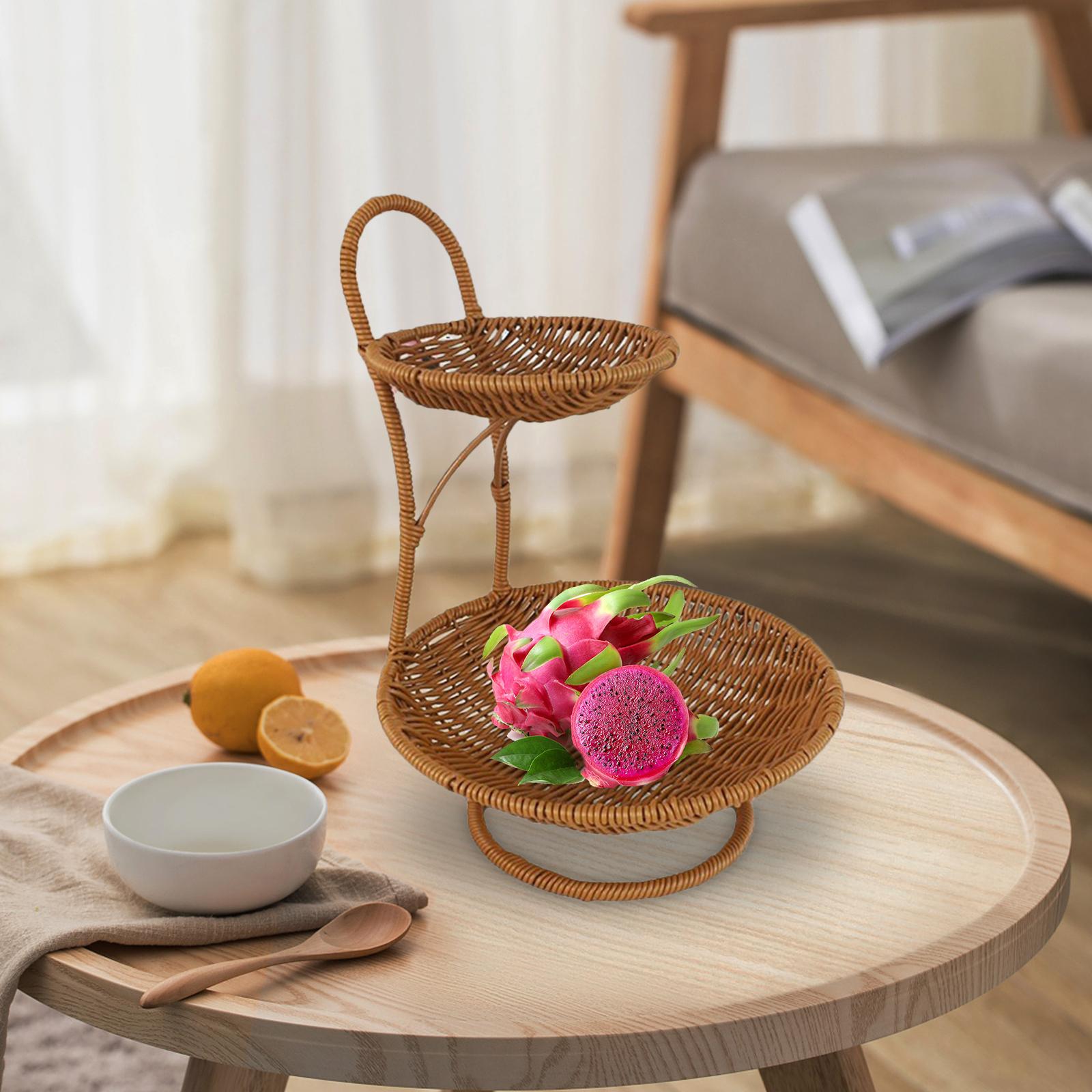 Cesta Redonda para Servir Alim - Rattan Tray Handle reseña y precio