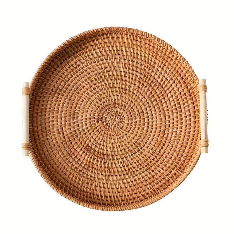 1 unidad: bandeja de servicio  - Rattan Tray Handle reseña y precio
