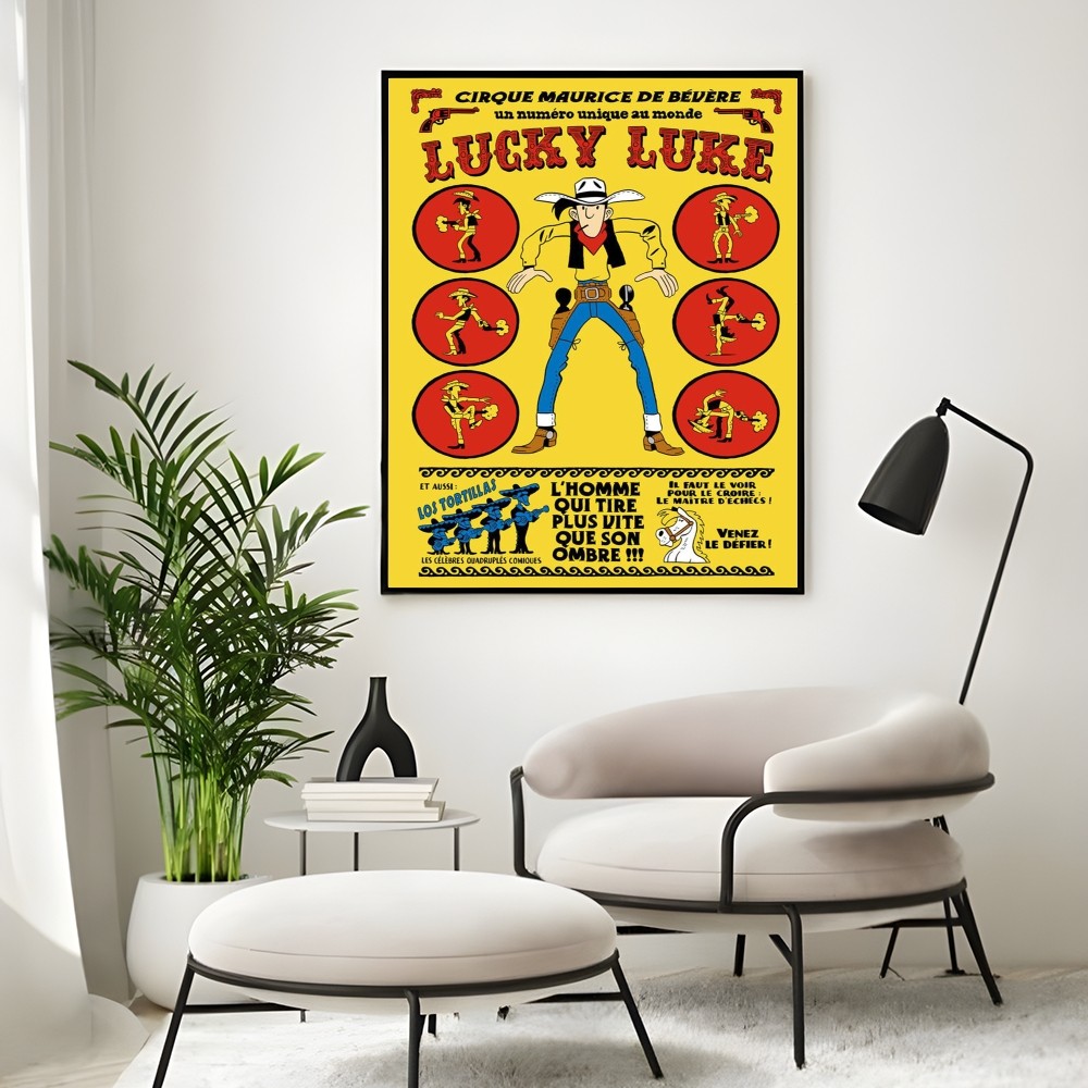 Póster Vintage de cómic Lucky  - Interior Design Drawing reseña y precio