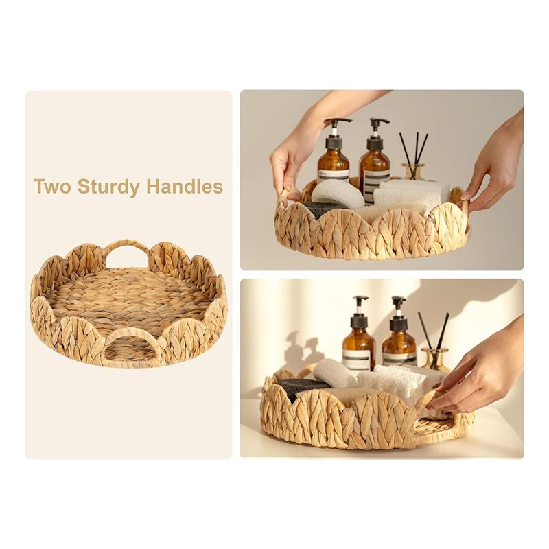 A76I-Bandeja Redonda con Borde - Rattan Tray Handle reseña y precio