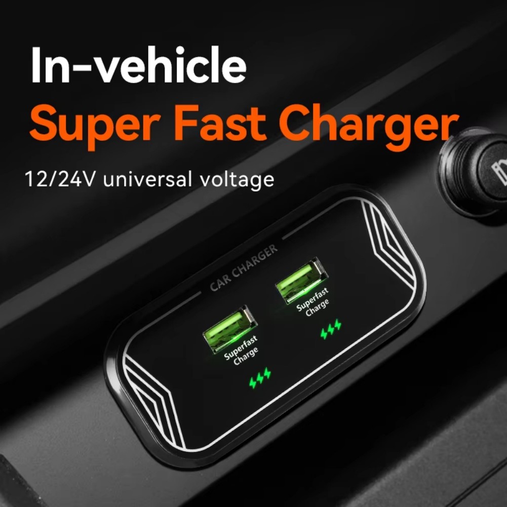 Cargador de Coche Negro de 45W - Interior Design Output reseña y precio